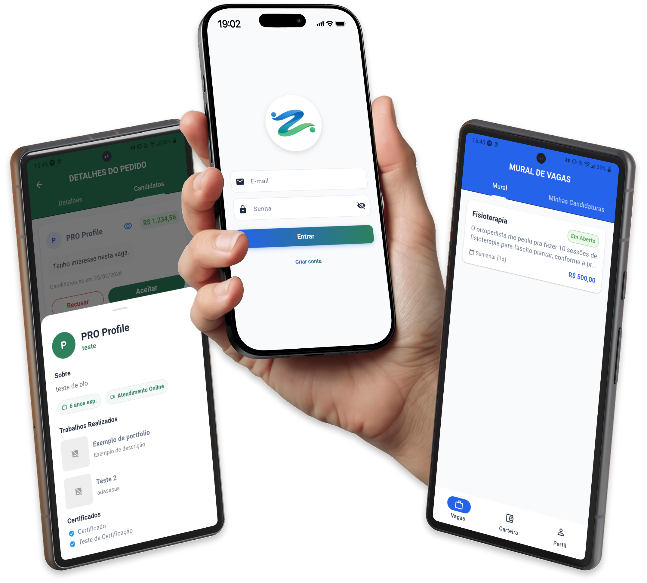 Mockup do Aplicativo ReCare